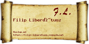 Filip Liberátusz névjegykártya